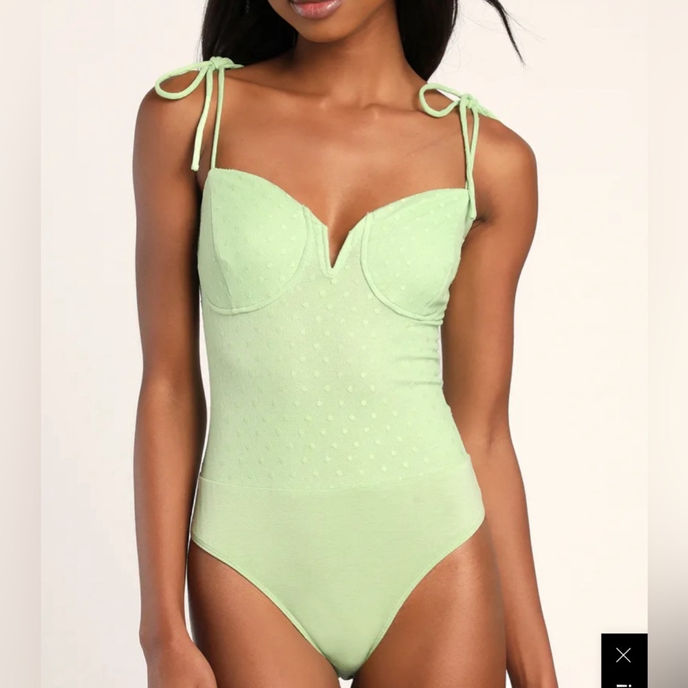 Lulus Light Green bodysuit- size small- NEW WITH TAGS